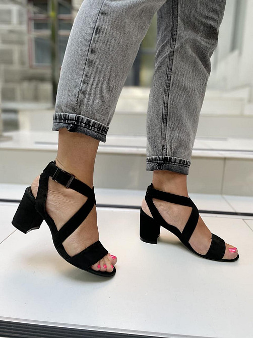 SANTINI Босоніжки жіночі SANTINI 439254-21 чорні (літо, замша натуральна) (3785) Коломия - фото 5