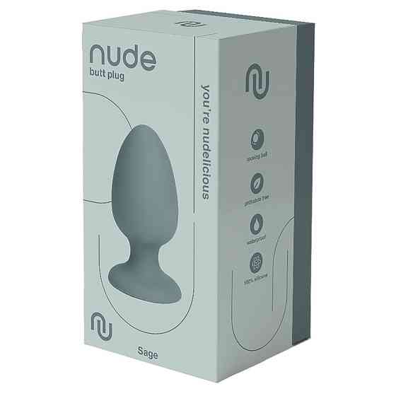 Анальна пробка Dream Toys Nude сіра, 8 х 4 см Sex Aura Київ