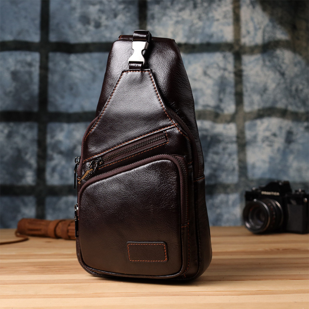 Сумка через плечо из натуральной кожи Vintage 23050 Коричневый Киев - изображение 9