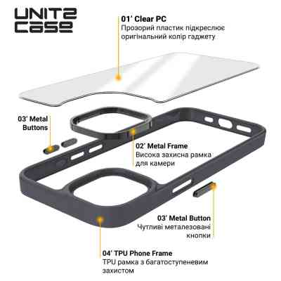 Чехол для мобильного телефона Armorstandart UNIT2 Apple iPhone 15 Pro Max Black (ARM69986) Винница