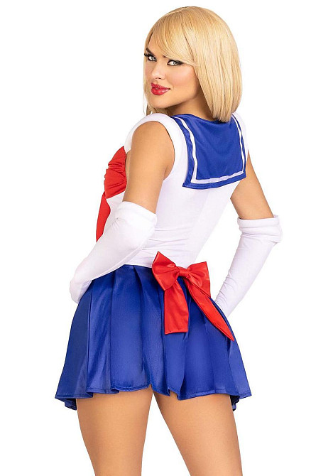 Еротичний костюм Сейлор Мун Leg Avenue Sexy Sailor S, сукня, рукавички, бант Sex Aura Київ - фото 2