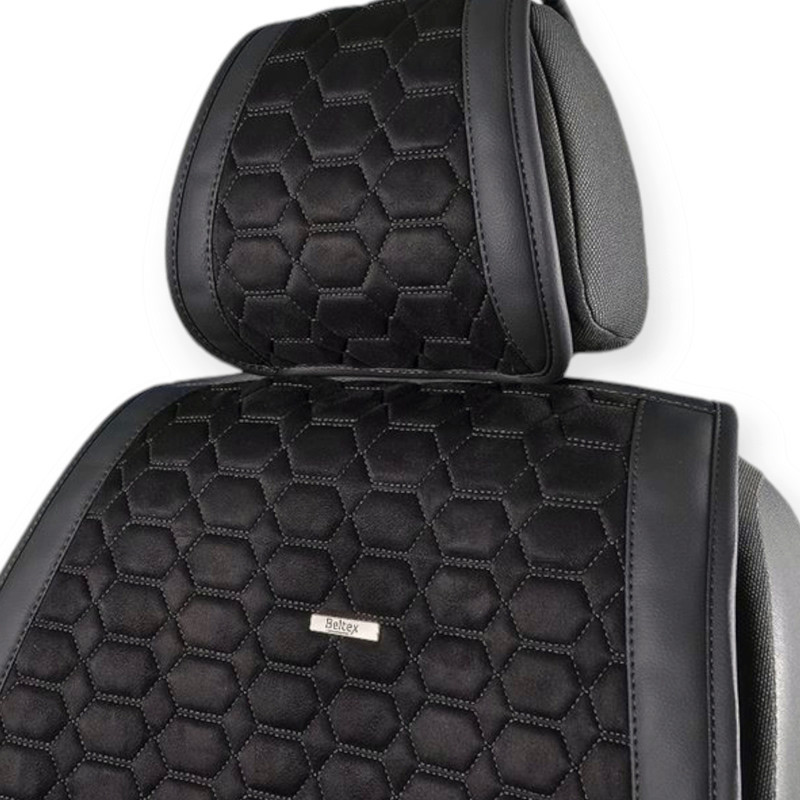 Накидки на сидіння beltex monte carlo (перед+зад) стільники чорні Мукачево - фото 3
