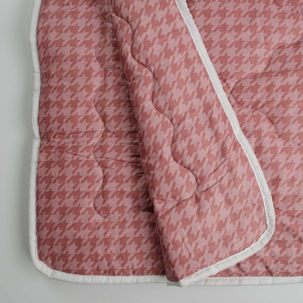 Ковдра конопляна зимова Сатин Пє-де-пуль YouStar полуторна 140х210 см (Рожевий) Суми - фото 8