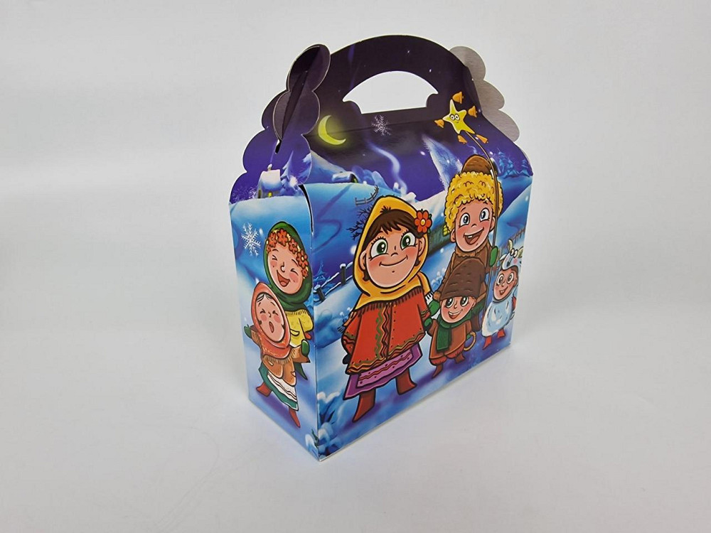 Новорічна подарункова картонна упаковка для цукерок (10000 гм) No204 "Колядники" (1 шт.) Харків - фото 1