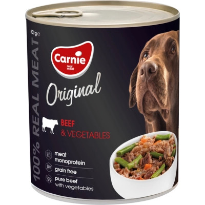 Консерви для собак Carnie Original Mono Protein Яловичина з овочами 800 г (4820255193472) Вінниця - фото 1
