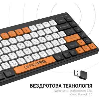 Клавіатура OfficePro SK955B Wireless/Bluetooth Black (SK955B) Вінниця