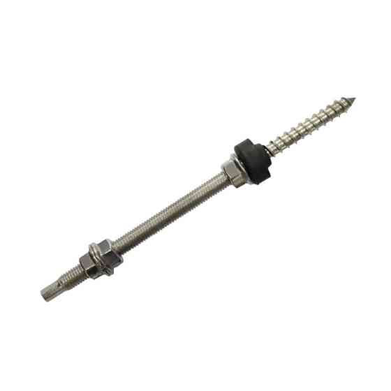 Комбинированный винт-шуруп нержавеющая сталь 10х200 мм (комплект) Киев