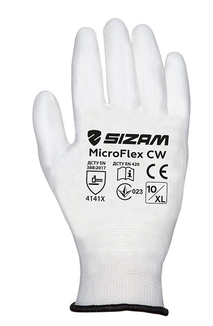 Sizam рукавички з поліуретановим покриттям, розмір 09, Microflex CW 340031 Рівне - фото 3