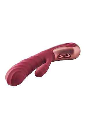 Двойной вибратор рельефный Dream Toys Dinky Duo Vibrator Jimmy K, бордовый Sex Aura Киев