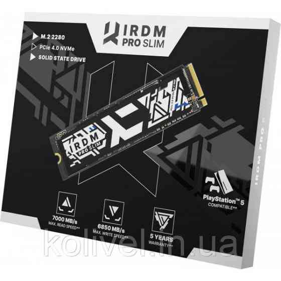SSD 2TB IRDM PRO SLIM M.2 2280 PCIe 4x4 NVMe (IRP-SSDPR-P44S-2K0-80#) Киев
