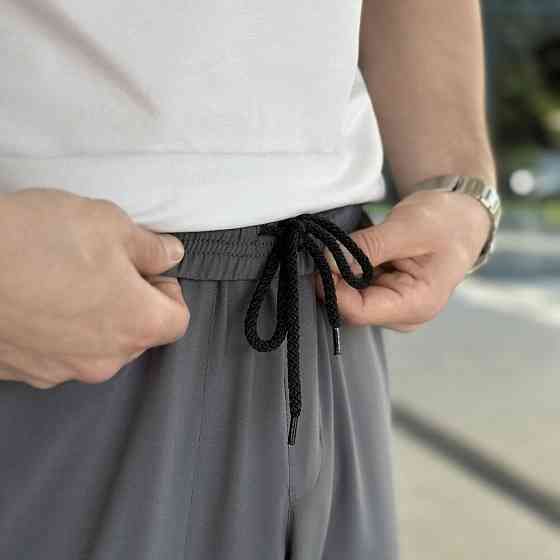 Мужские легкие джогеры из софта темно-серые Pobedov Weekend Киев