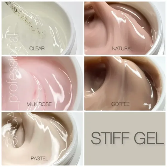 Гель для наращивания Saga Stiff Gel 06 густой гель-желе барби Киев