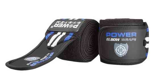 Бинти на лікоть Power System PS-3600 Elbow Wraps Blue/Black (пара) Кам'янське