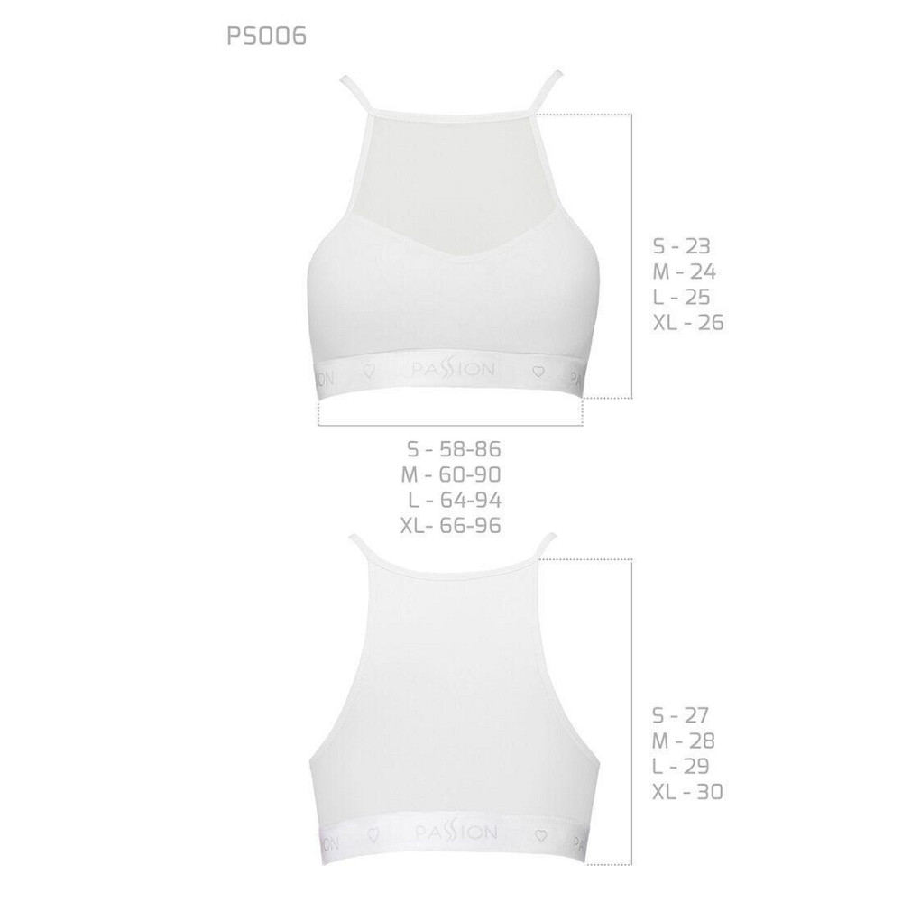 Спортивний топ з прозорою вставкою Passion PS006 TOP S, white Sex Aura Київ - фото 5