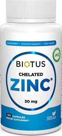 Хелатный цинк Biotus Chelated Zinc 30 мг 100 капс Киев