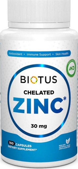 Хелатный цинк Biotus Chelated Zinc 30 мг 100 капс Киев - изображение 1