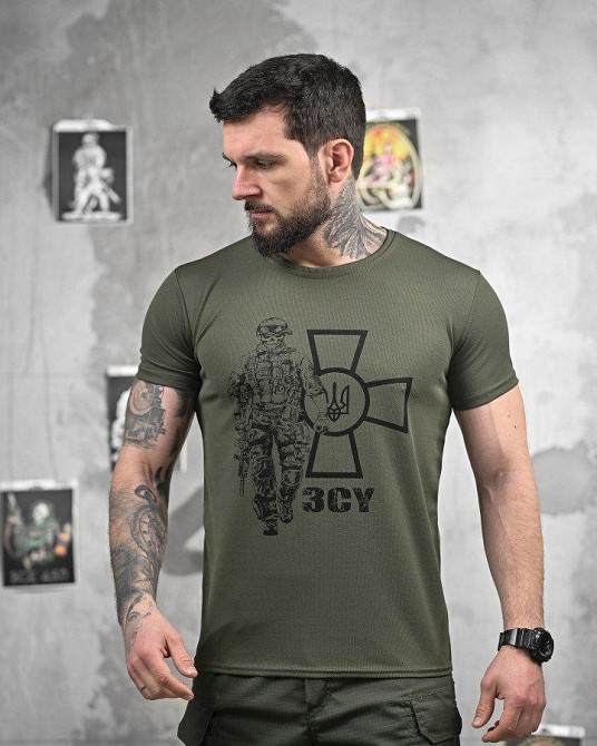 Тактична футболка потоотводная NECRON ЗСУ олива ДЛ6378 Одеса - фото 1