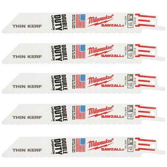 Полотно для шабельних пил THIN KERF MILWAUKEE, 150х1,8мм, (5шт), (метал) Одесса