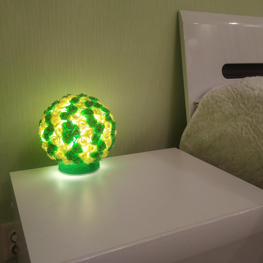 Світильник-нічник "Букет жовто-салатових троянд" Дніпро - фото 2