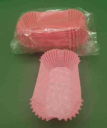 Тартолетка для кексів"Прямокутна рожева"(80*35*30,5) (100шт)/П-8/ (1 уп.) Харків