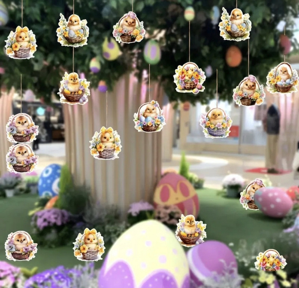 Великодні підвісні прикраси "Курчата" 9 шт Сміла - фото 5