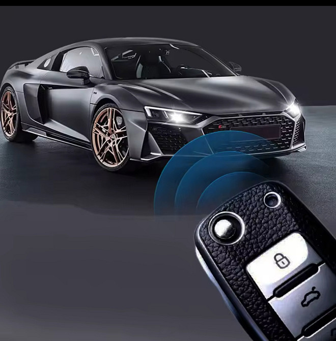 Чохол для автомобільного ключа шкіра ТПУ 350 мм на 650 мм чорний Київ - фото 3