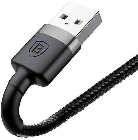 Кабель Baseus Cafule USB 2.0 to Lightning 1.5A 2M Черный/Серый (CALKLF-CG1) Киев
