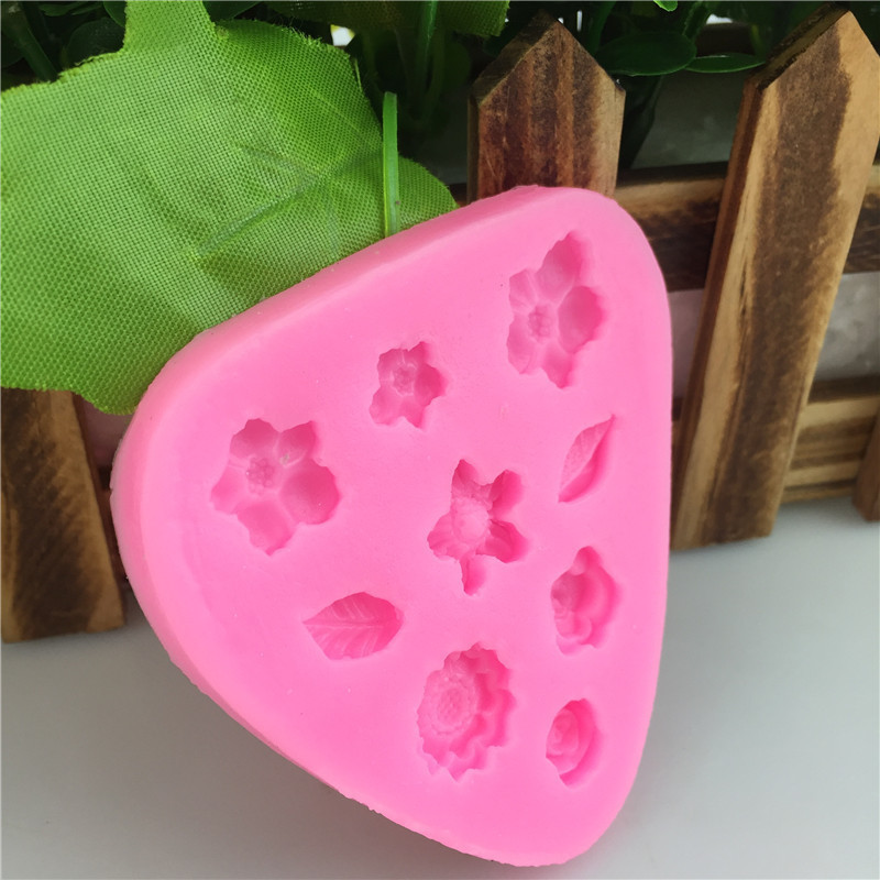 Молд маленький Квіточки 80 на 75 мм рожевий Київ - фото 7