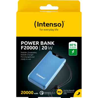 Батарея универсальная Intenso F20000 20000mAh PD/18W, QC3.0, blue (7332055) Винница