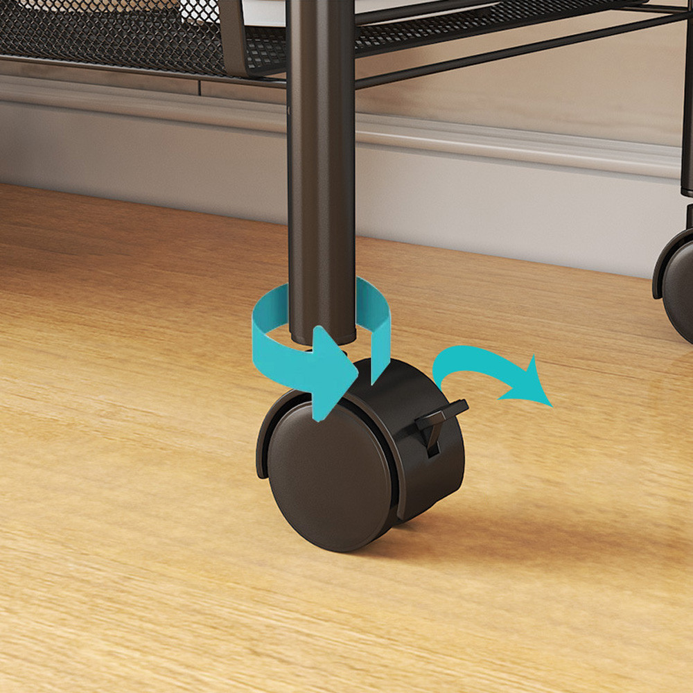 Металлическая этажерка на колесиках 63х27х45см,3 яруса SBR Киев - изображение 5