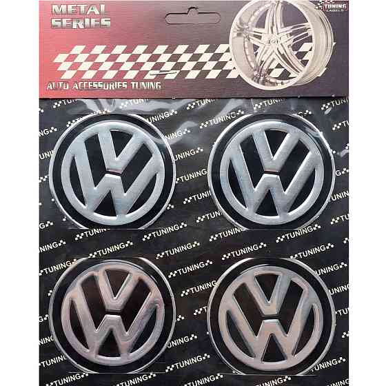 Наклейки на диски/ковпаки Volkswagen 60мм 4шт чорний Київ
