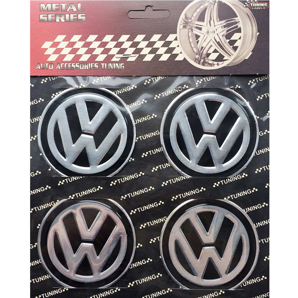 Наклейки на диски/ковпаки Volkswagen 60мм 4шт чорний Вінниця - фото 1