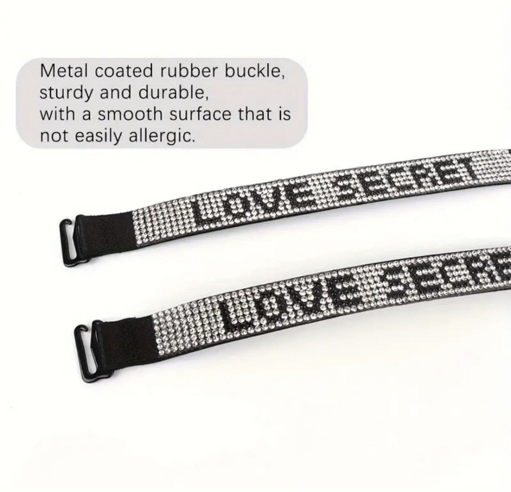 Бретельки з камінчиками Чорний Смела - изображение 5