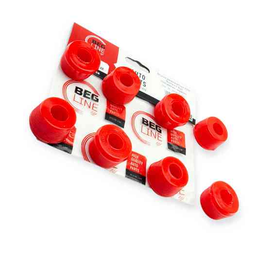 Втулка ГАЗ 24, 3110, 3302, УАЗ 452, 469, 3151 Хантер, 3160 Партіот нижня поліуретан червоний амортизатора Мукачево