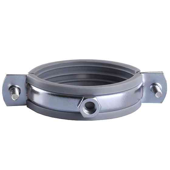 Хомут у зборі CR 2" (59-65 мм) з гвинтом-шурупом 8*100 і дюбелем у уп., сірий Київ