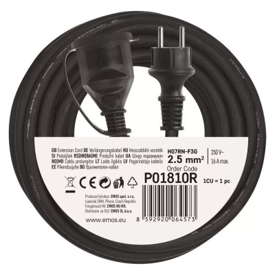 Мережевий подовжувач EMOS P01810R Вінниця - фото 4