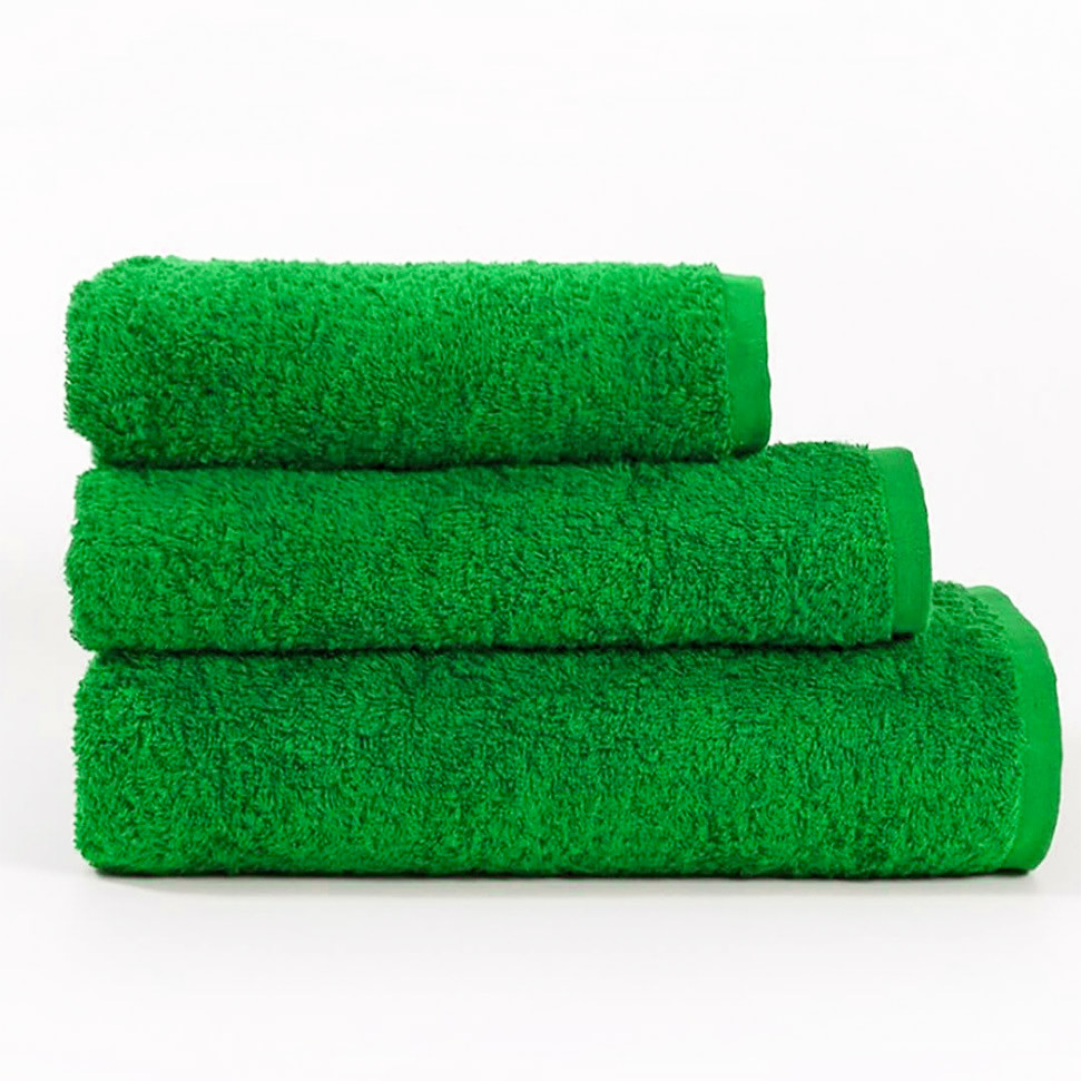 Набор махровых полотенец 3шт GM Textile 40х70см, 50х90см, 70х140см 400г/м2 (Зеленый) Сумы - изображение 1