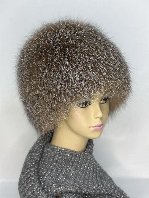 Меховая шапка женская кубанка с блюфрост Золотистый Харьков - изображение 2