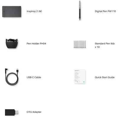 Графический планшет Huion Inspiroy 2 M (H951P) Винница