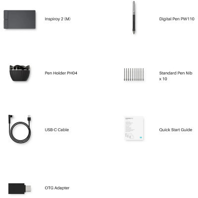 Графический планшет Huion Inspiroy 2 M (H951P) Винница - изображение 3