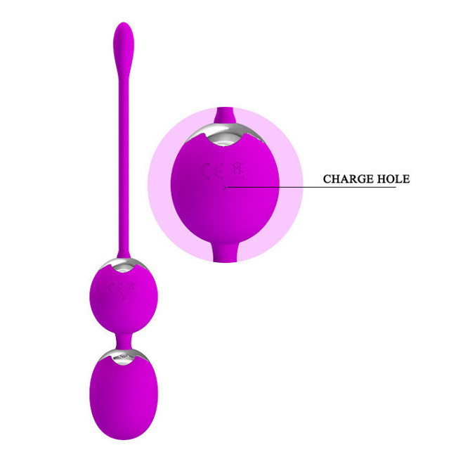 Вагінальні віброкульки - Pretty Love Willie Vibrating Kegel Balls Purple Sex Aura Київ - фото 8