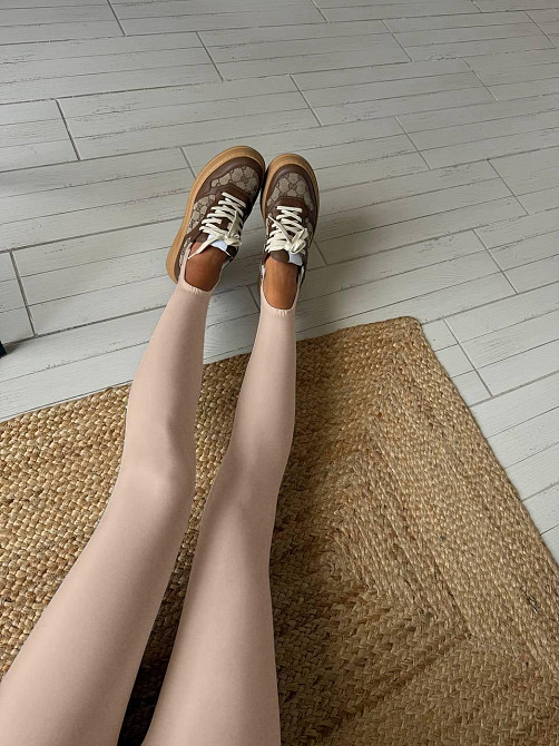 Жіночі трендові лосини зі штрипками пума Беж, 46/48 Одеса - фото 3