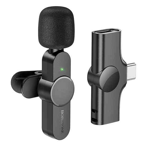 Мікрофон-петличка BOROFONE BFK12 Trophy lavalier wireless digital microphone Type-C Black (6941991106392) Київ