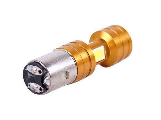 Лампа фари діодна 2 кристали лінза Н6 BA20D 12V 35/35W - LED - АМ Мукачево