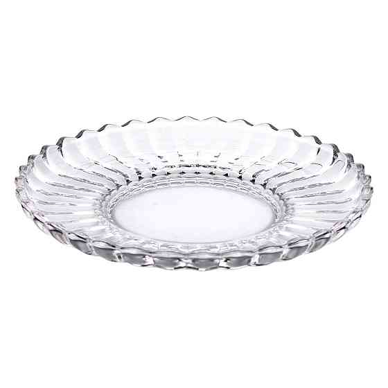 Прозоре кругле сервировочне блюдо Ø 28 см для дому та кафе Київ