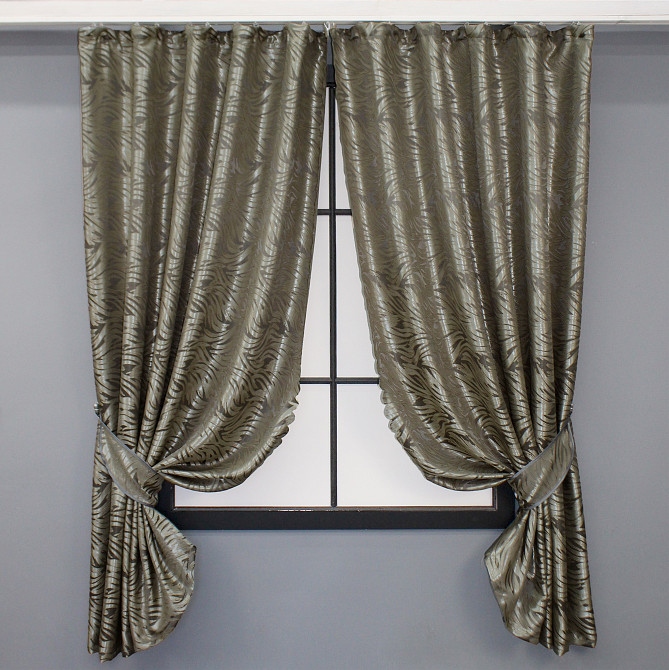 Комплект коротких штор VR-Textil Жакард Magic № 1607ш Капучино 145х170 см 2 шт (35-0246) Киев - изображение 1