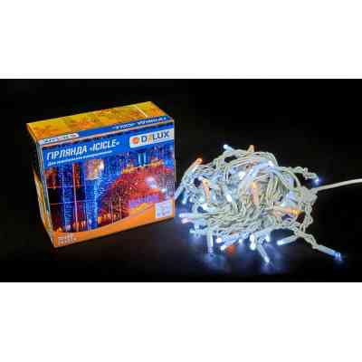 Гірлянда Delux ICICLE 100LED 2x0.7 м Жовтий flash Білий/Білий IP44 (90015181) Вінниця