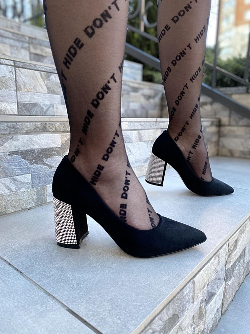 Meideli Туфлі жіночі MEIDELI чорні еко-замша каблук 8 см 38р. (4111) Коломыя - изображение 1