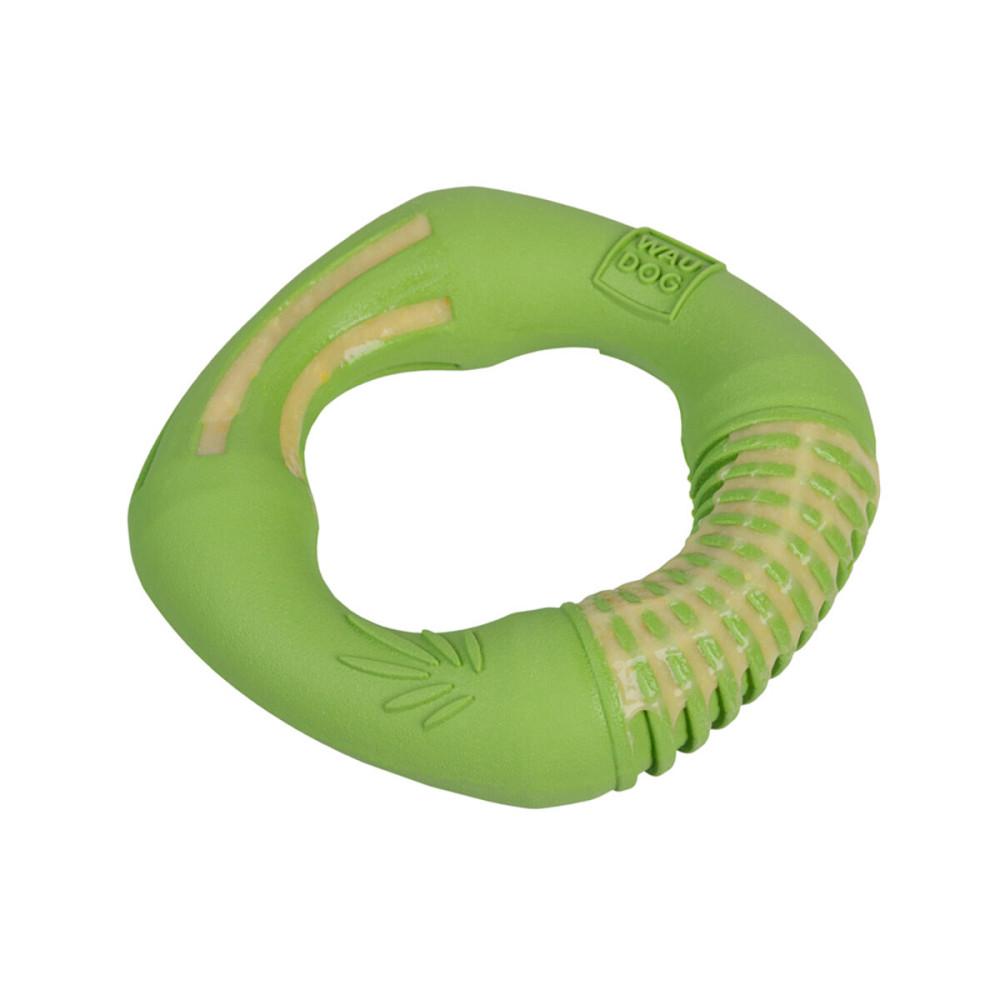 Іграшка для собак WAUDOG Fun Natural Кільце, біорозкладна гума, 12 см, зелена Київ - фото 2
