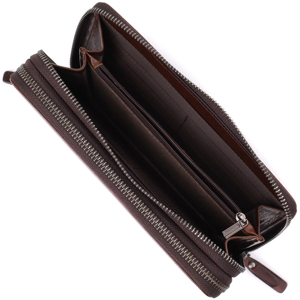 Мужской клатч из натуральной кожи Vintage 23064 Коричневый Киев - изображение 6